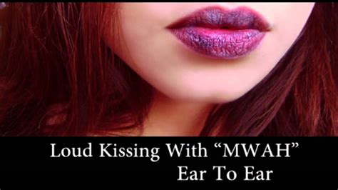 binaural asmr loud kissing sounds with mwah ear to ear mouth sounds