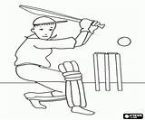 Cricket Cricketer sketch template