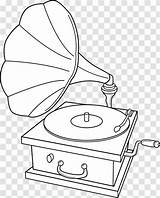 Gramophone Phonograph sketch template