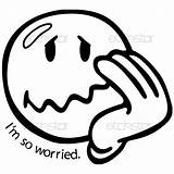 Worried Smiley Face Clipart Color Cliparts Template So sketch template