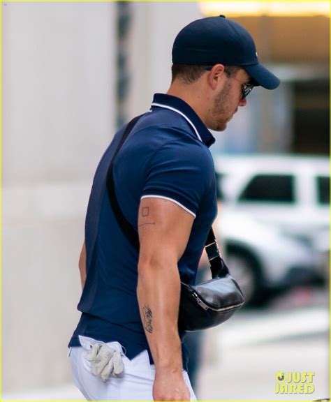 Nick Jonas Buff Biceps Are On Display Ahead Of Golf Game