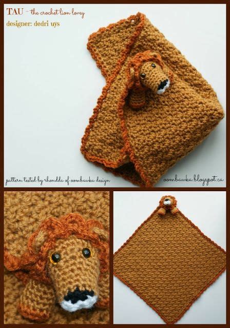 crochet pattern tau  lion lovie designed  dedri uys