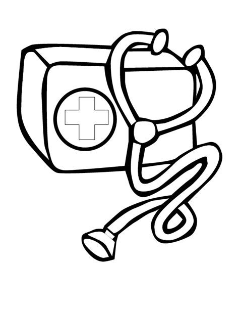 doctor bag colouring pages coloring home