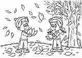 Fall Coloring Pages Kids Kindergarten Printable Learning sketch template