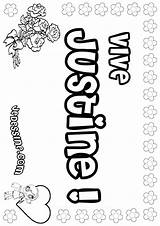 Justine Coloriages Lettre sketch template