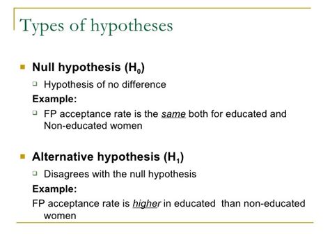 write  hypothesis  null hypothesis