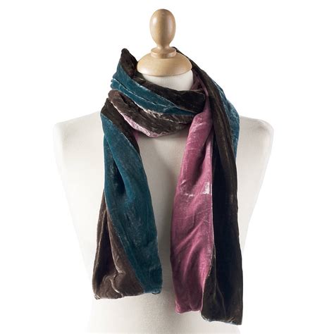 Two Tone Silk Velvet Scarf By Bags Not War