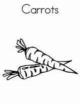 Carrot Coloring Pages Pair Carrots Template sketch template
