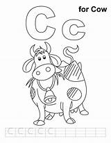 Coloring Cow Letter Pages Colouring Handwriting Practice Domestic Printable Kindergarten Preschool Worksheets Animal Names Animals Preschoolcrafts Choose Board Popular sketch template