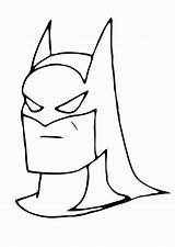 Batman Coloring Logo Pages Drawing Library Clipart Face Easy sketch template