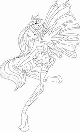 Sirenix Winx Coloring Club Pages Flora Template Daphne Colouring sketch template