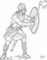 Viking Coloring Pages Vikings Drawing Shield Ax Knight Printable Knights Color Print Warrior History Super sketch template
