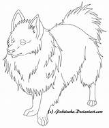 Pomeranian Coloring Pages Spitz Book Line Template Dog sketch template