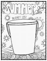 Bucket Printable Beach Coloring Sand Template sketch template