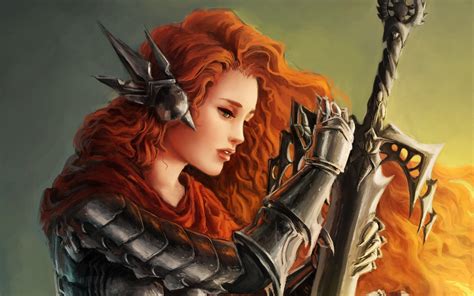 Wallpaper Illustration Women Redhead Fantasy Art