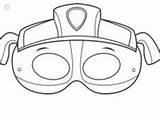 Paw Patrol Mask Coloring Printable Template Pages sketch template