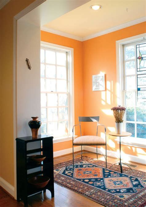 underused interior design color    orange indoors