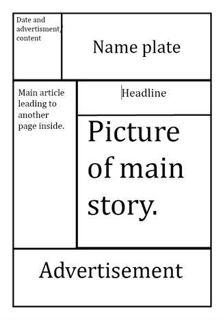tabloid paper design    tabloid newspaper format
