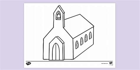 church colouring page  early years colouring sheets