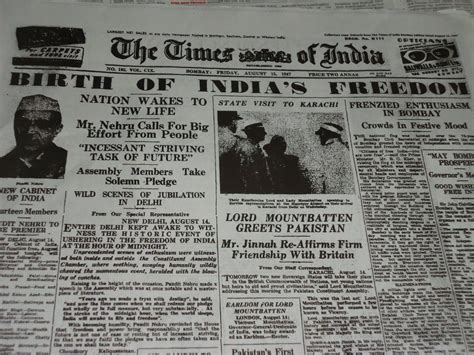 august   newspapers indian independence news photobundle