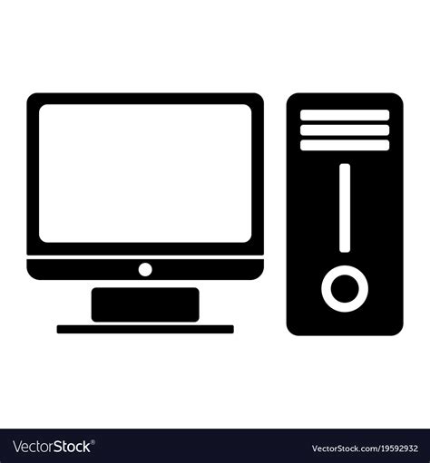 desktop pc icon vector