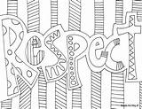 Respect Lettering Alley Esteem Monique Pals Coloringhome sketch template