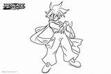 Coloring Pages Kai Burst Beyblade Characters Kids Printable sketch template