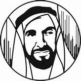 Year Zayed Uae Sheikh Sultan Bin Theme Al sketch template