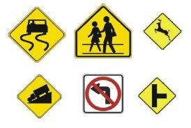road signs  meanings clipart