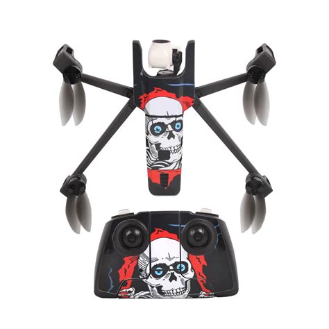 fire skull waterproof pvc decal skin sticker  parrot anafi drone body protection film remote