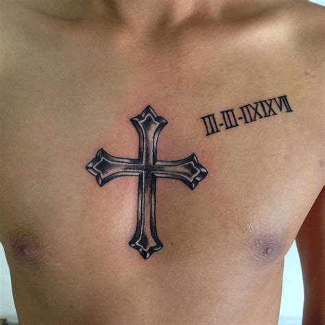 meaningful cross tattoo ideas  men  timeless spiritual classic