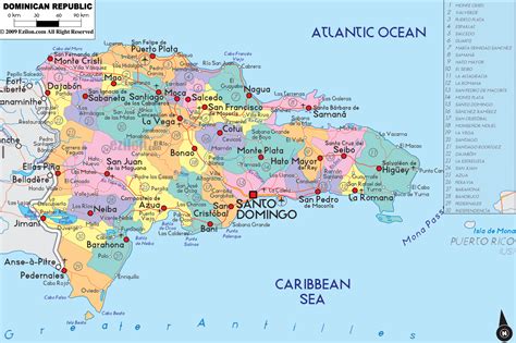 dominican republic map toursmapscom