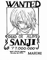 Wanted Sanji Poster Melodie Dunkle Drawing Getdrawings Anime Deviantart Drawings sketch template