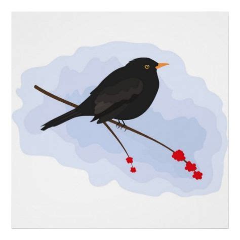blackbird posters black bird birds template design