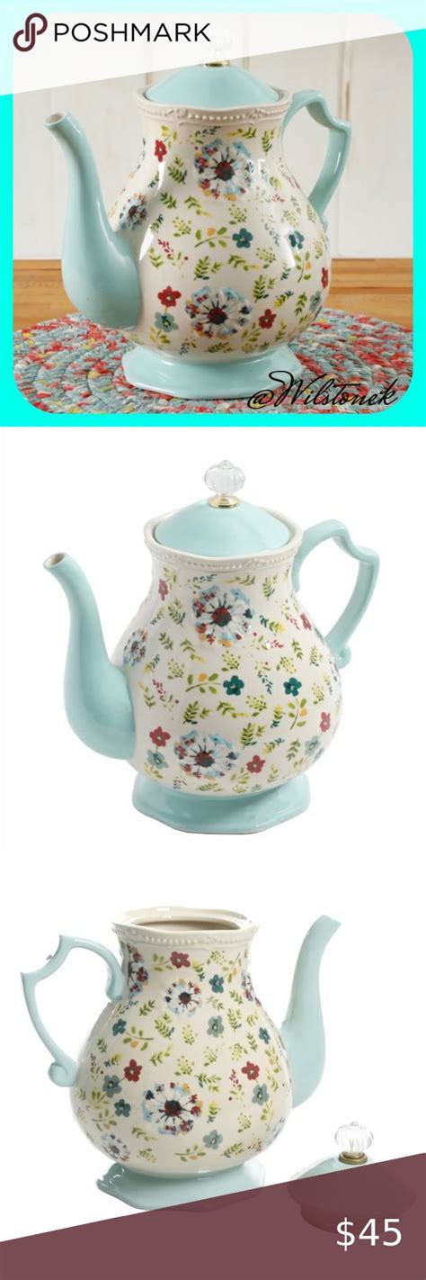 💕free T With Purchase The Pioneer Woman 2 4 Quart Kari Teapot