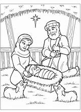 Nativity Coloring Pages Kids Print sketch template