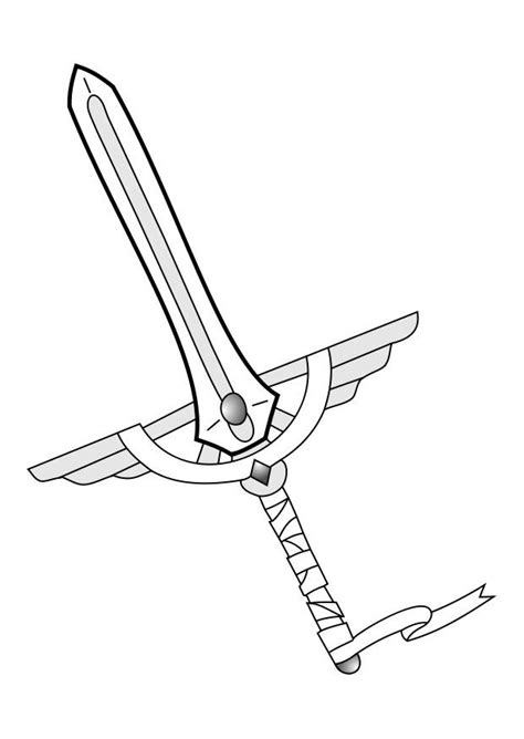 coloring page sword  printable coloring pages img