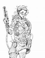 Steampunk Coloring Pages Drawing Janine Deviantart Melnitz Omer Ghostbusters Girl Line Adult Sheets Getdrawings Para Coloriage Girls Inks Colorear Books sketch template
