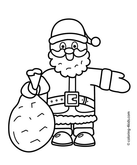 santa claus christmas coloring pages  kids printable