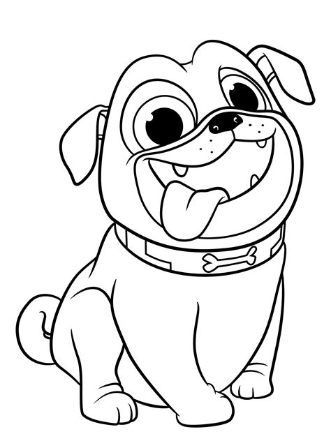 pug printable coloring pages