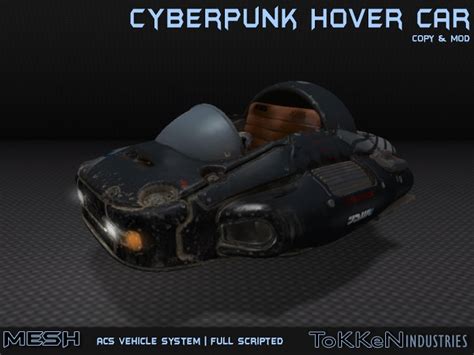life marketplace tokken industries cyberpunk hover car mesh