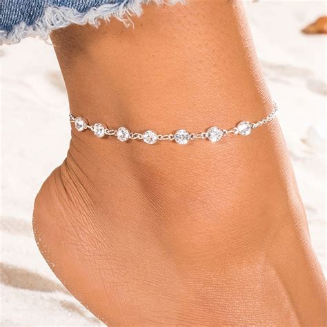 bohemia crystal bracelet ankle on the leg female ankle in 2020