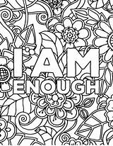 Adults Affirmation Affirmations Esteem Outstanding Doodle Everfreecoloring Naughty Mandala Body Binged sketch template