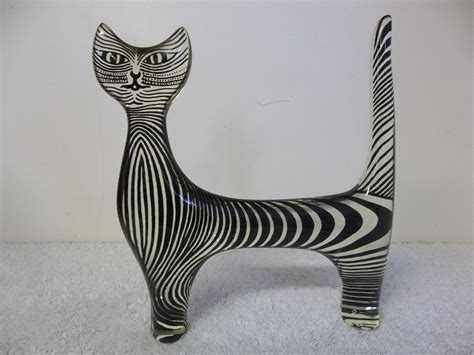Vintage Abraham Palatnik Large Lucite Acrylic Feline Cat Figurine