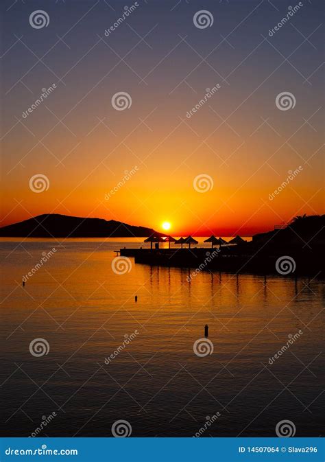 sunrise  luxury resort stock photo image  tourism