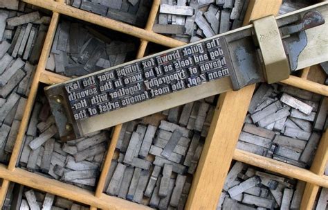 metal movable type typography prints moveable type