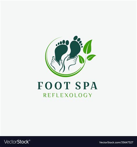 foot spa reflexology logo design royalty  vector image