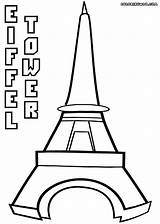 Tower Eiffel Coloring Pages Print Colorings Building sketch template