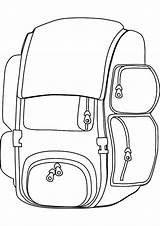 Backpack Coloring Pages Useful Tocolor Bag Color Drawing Backpacks sketch template
