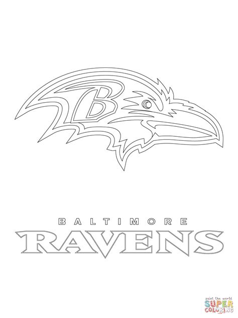 baltimore ravens logo coloring page  printable coloring pages